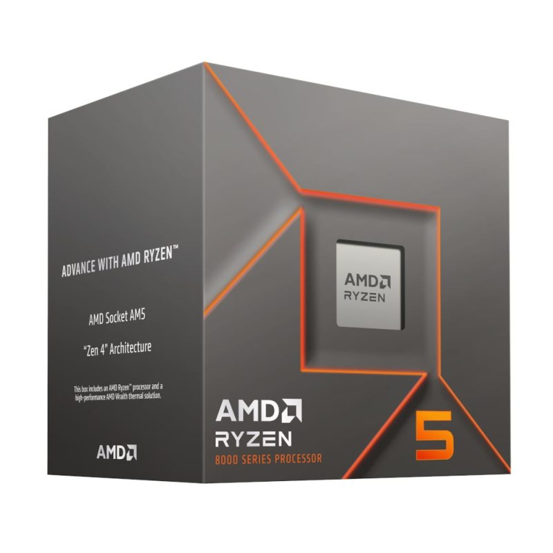 100-100001591BOX_wr_01a AMD RYZEN 5 8400F 6-Core 4.2GHZ AM5 CPU AMD CPU