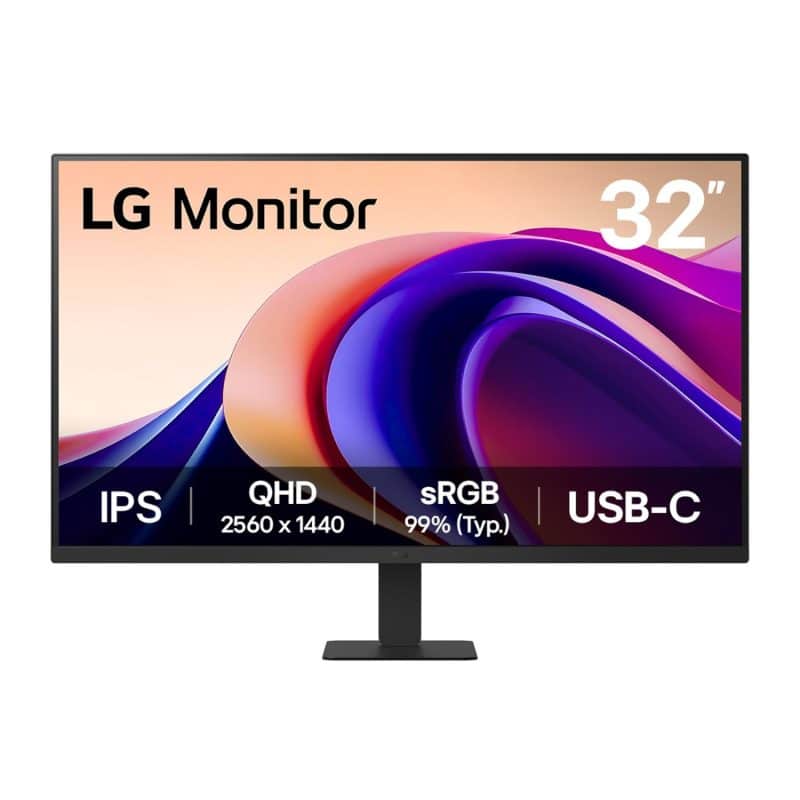 32U631A-B.AFBQ_LG-32-QHD-IPS-Panel-Monitor-with-USB-C-100Hz_wr_01a LG UltraFine 32" QHD IPS Monitor 100Hz with USB-C Monitors