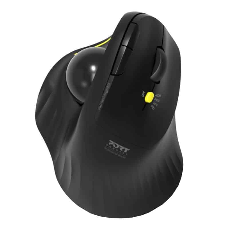 900716_Port-Connect-Wireless-Rechargeable-Executive-Bluetooth-Mouse-Black_wr_10 Port Connect Bluetooth + Wireless Rechargeable Ergonomic Trackball Mouse Mice