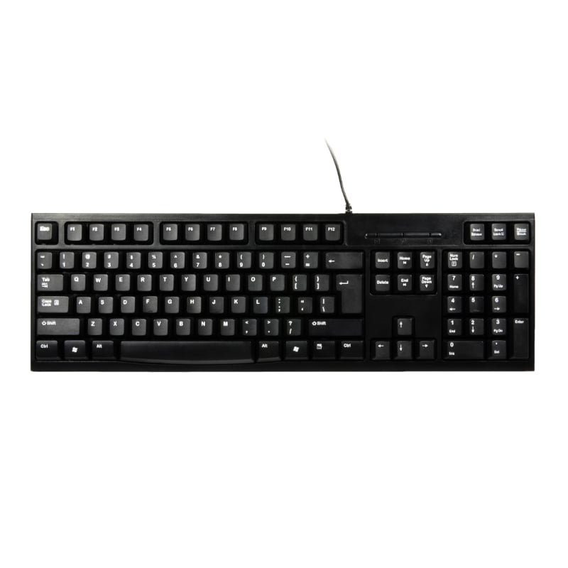 900753-US_wr_01 Port Connect Office Budget Wired Keyboard-Black Keyboards