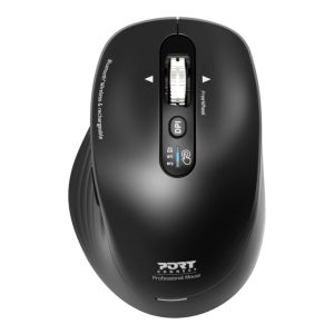 Port Connect Business 2.4GHz Rechargeable Bluetooth Wireless Mouse - Black Mice