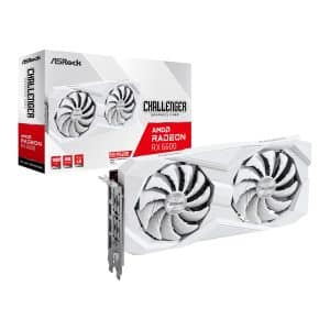 ASRock Radeon RX6600 Challenger D 8G GDDR6 128-BIT Graphics Card - White