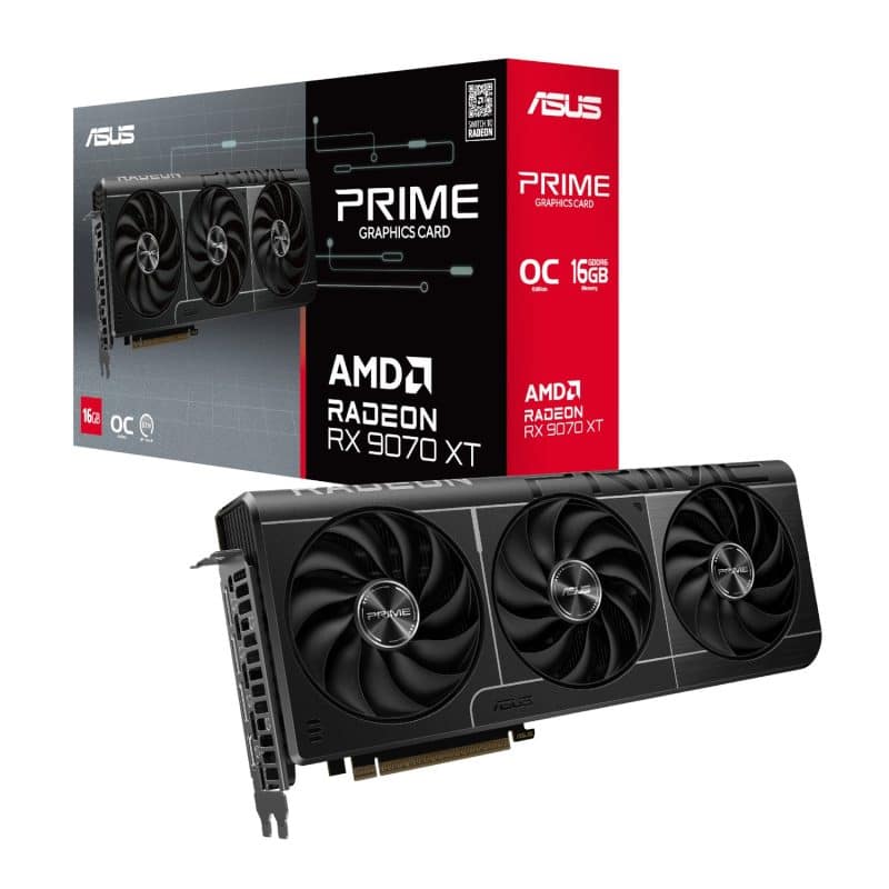 Asus Prime Radeon RX9070 XT OC Edition 16GB GDDR6 Graphics Card Graphics Cards