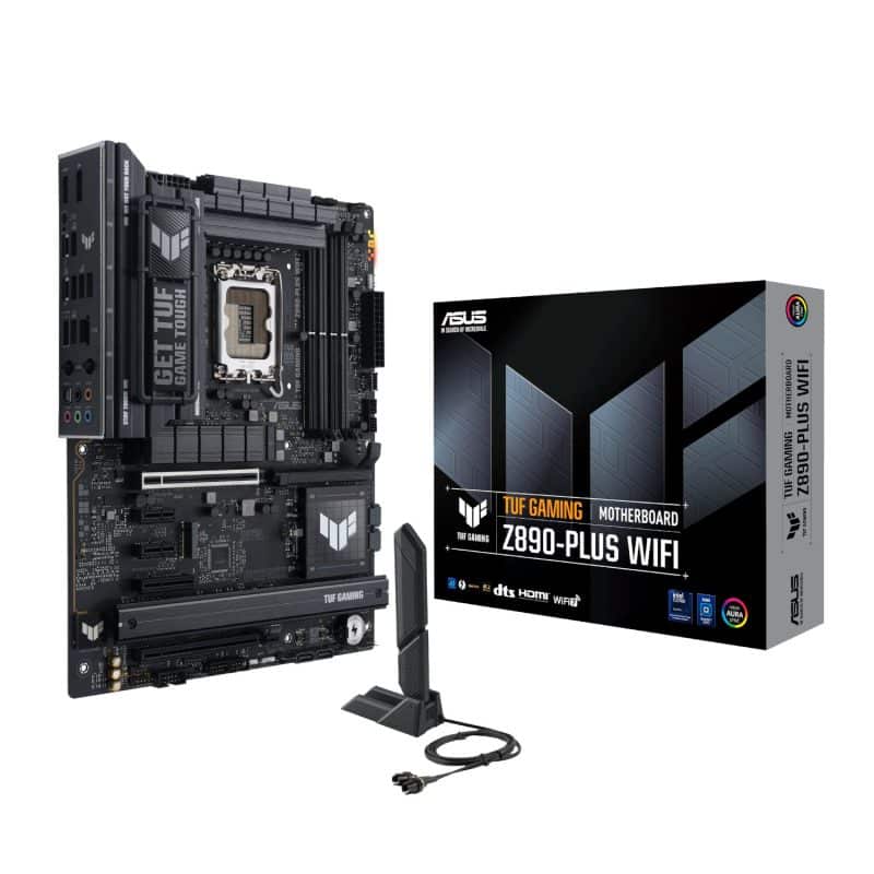 Asus_TUFGAMINGZ890-PLUSWIFI_wr_01b Asus TUF Gaming Z890-PLUS WIFI Intel LGA1851 ATX Gaming Motherboard Intel Motherboards