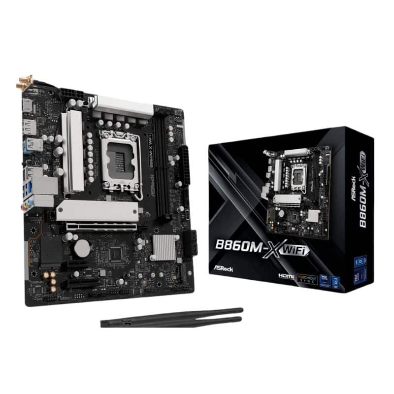 B860M-XWIFI-WR-01 ASRock B860M-X Micro ATX DDR5 Motherboard (PCIe 5 and Wi-Fi 6E) Intel Motherboards