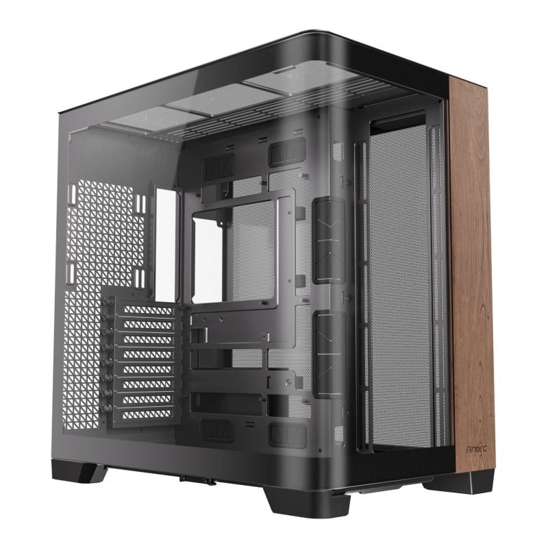 C8-CURVED-WOOD_wr_01 Antec C8 Curved Wood E-ATX | ATX | Micro-ATX | ITX Dual Chamber Gaming Chassis - Black Chassis/Cases