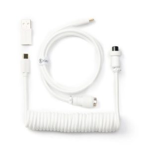 Keychron Coiled Aviator White Cable Keyboard Accessories