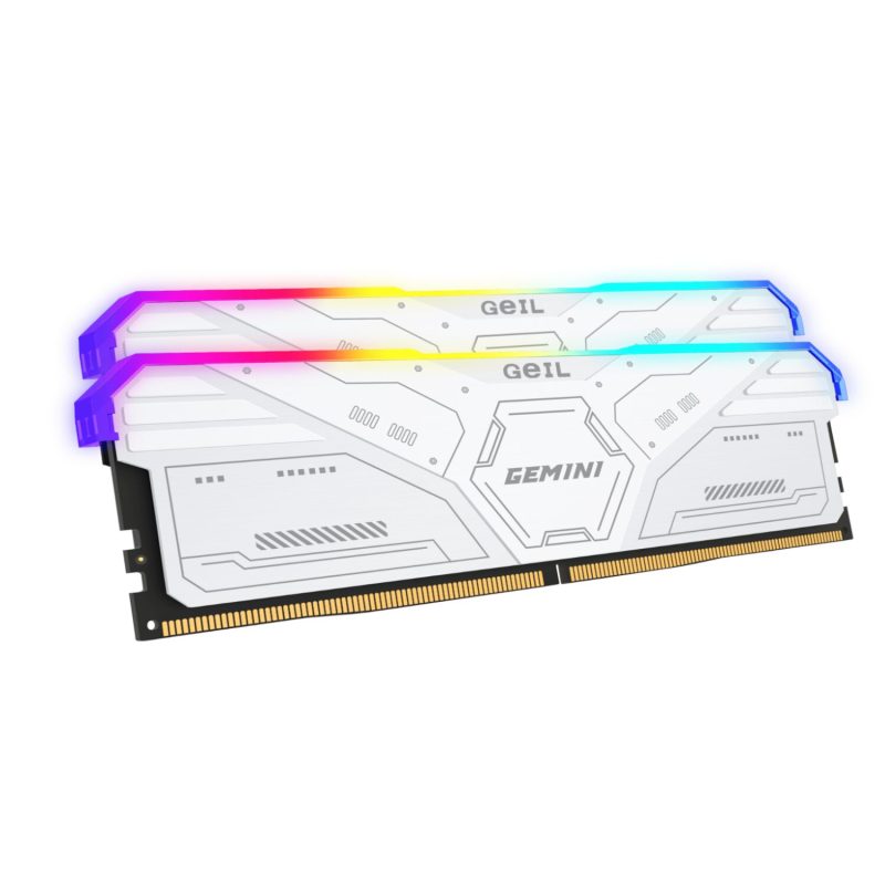 GAMSW532GB6000C38BDC-WR-02 Geil Gemini RGB 64GB KIT(2X32GB) 6000MHz DDR5 Desktop Gaming Memory - White Desktop Memory