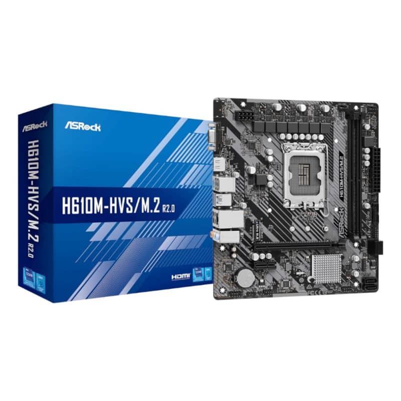 H610M-HVS-M2R2_wr_01 ASRock H610M-HVS/M.2 R2.0 Intel LGA 1700 m-ATX Motherboard Intel Motherboards