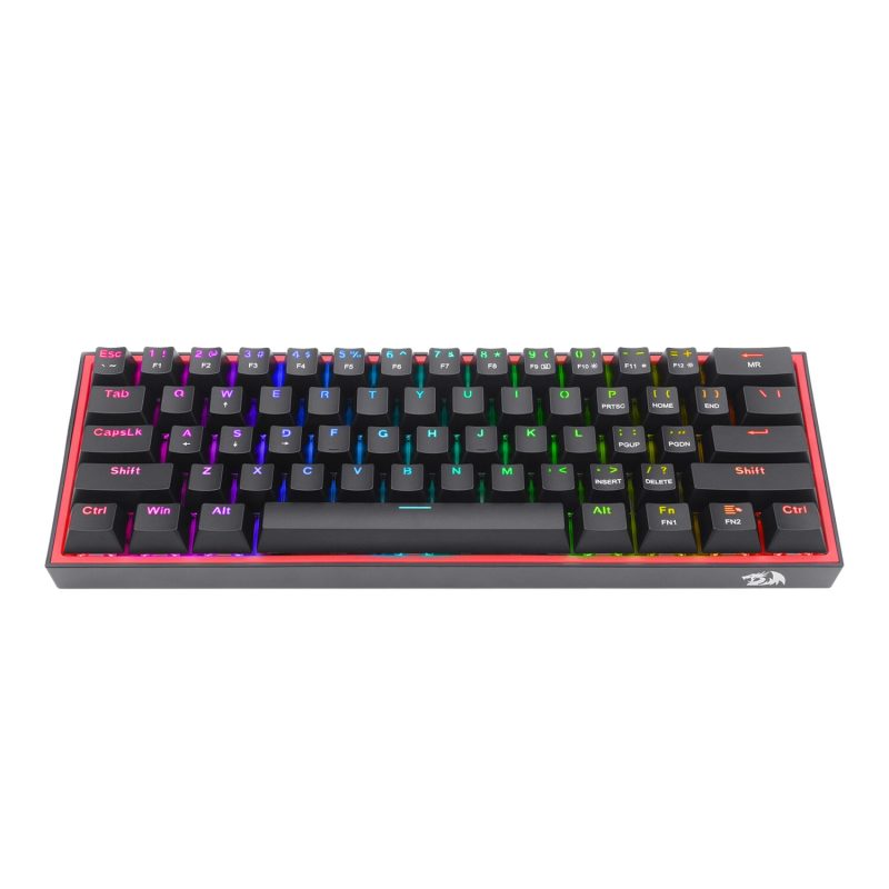 K617-RGB-WR-01 Redragon K617 FIZZ 60% Wired RGB Gaming Keyboard - Black Gaming Keyboards