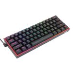 Redragon K616 FIZZ Pro 61-Key RGB Mechanical Gaming Keyboard – Black (60%, RGB, Wireless/Wired, Hot-Swappable) Gaming Keyboards