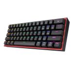 Redragon K616 FIZZ Pro 61-Key RGB Mechanical Gaming Keyboard – Black (60%, RGB, Wireless/Wired, Hot-Swappable) Gaming Keyboards