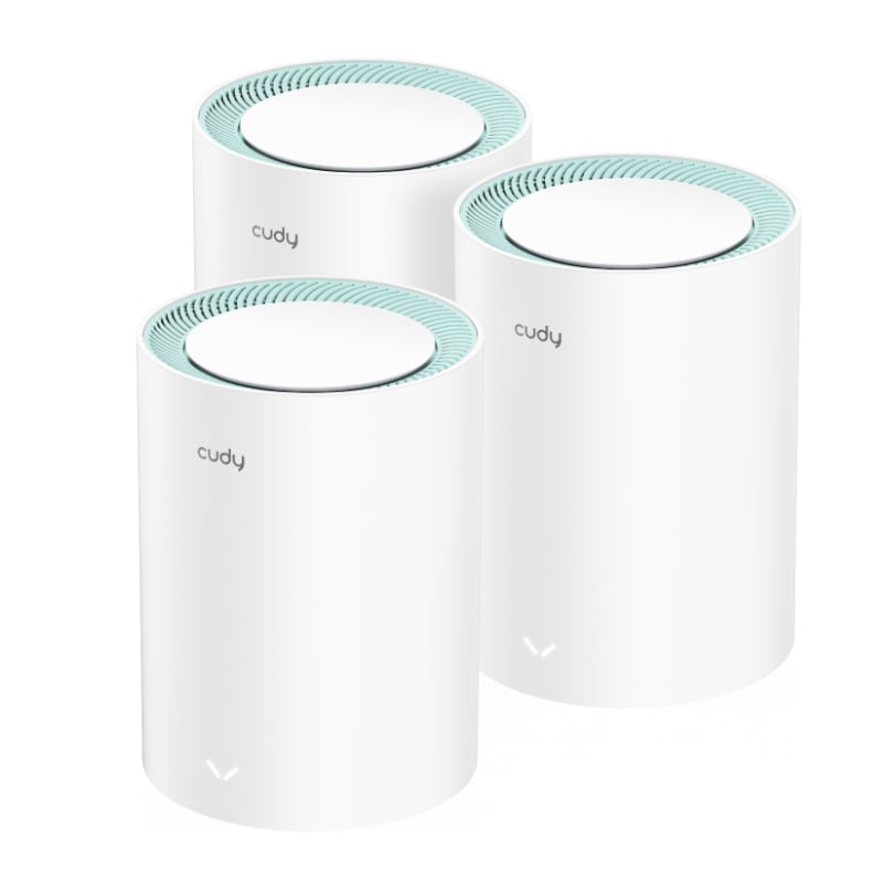M1300-3PACK_wr_01 Cudy AC1200 Wi-Fi Mesh Kit 3 Pack With Gigabit Networking