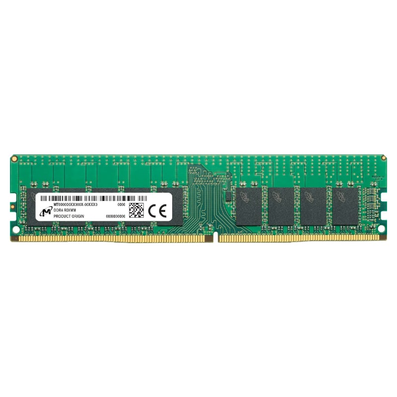 MTA18ASF2G72PDZ-3G2R1R_wr_01 Micron MTA18ASF2G72PDZ-3G2R1R 16GB 3200Mhz DDR4 RDIMM Memory PC Components