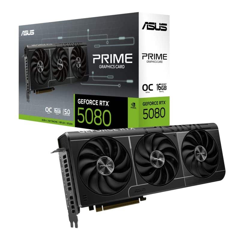 PRIME-RTX5080-O16G-WR-01 ASUS PRIME GeForce RTX 5080 16GB OC Edition GDDR7 Graphics Card Graphics Cards