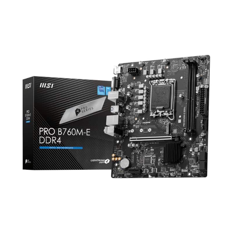 PROB760M-EDDR4_wr_01 MSI PRO B760M-E DDR4 Intel LGA1700 mATX Motherboard Intel Motherboards