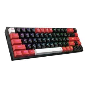 REDRAGON Castor Pro 68Key Wireless Red|Black|White KeyCap Bluetooth RGB Red Switch - Black|Red Gaming Keyboards