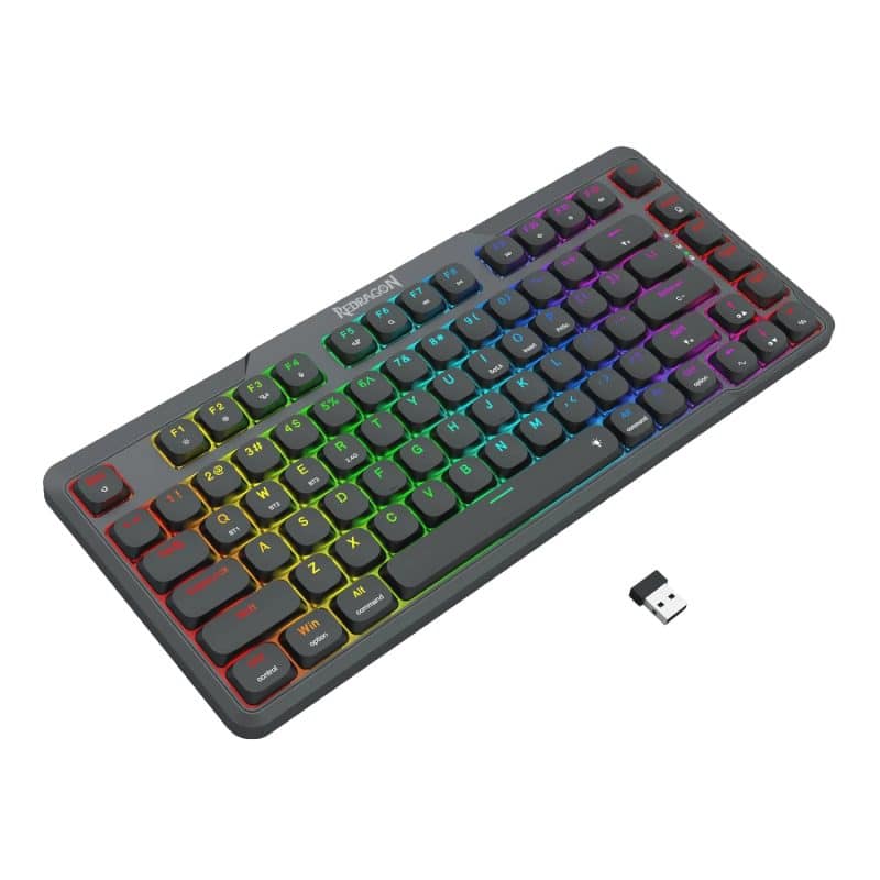 RD-K706RGB-PRO_REDRAGON-KB-MECH-AETHER-PRO-RGB-BK_wr_03 Redragon AETHER K706 PRO Wireless Mechanical Keyboard (75% Layout, Tri-Mode, Gasket Mount, Low-Profile Red Switches) Gaming Keyboards