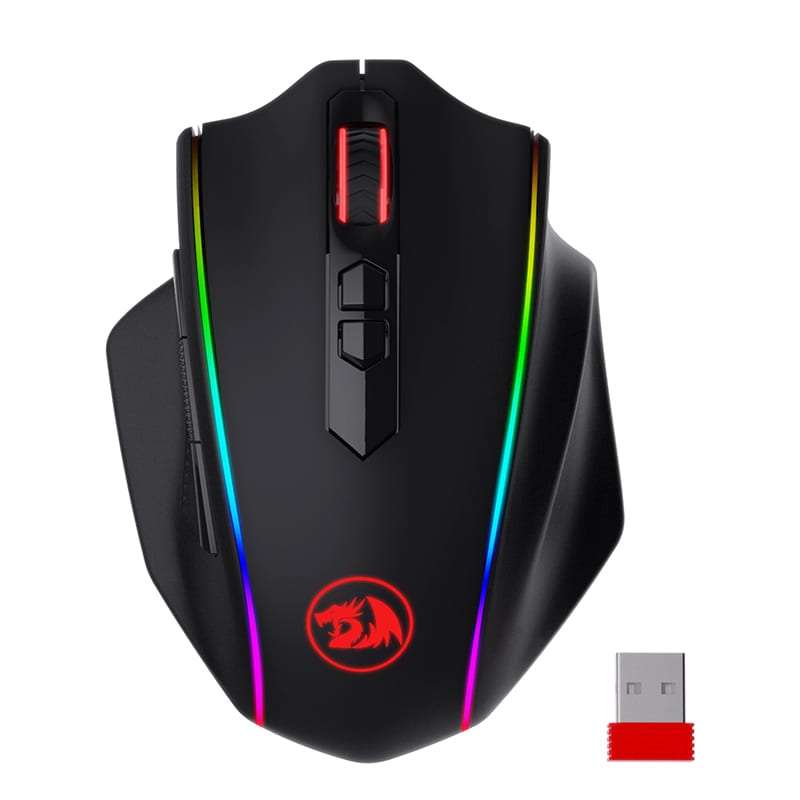 RD-M686RGB_wr_01 REDRAGON VAMPIRE ELITE Wireless 16000DPI|8 Button|Ergonomic Design|P3335 Optical Sensor|Type-C Cable|RGB Backlit Gaming Mouse - Black Gaming Mice