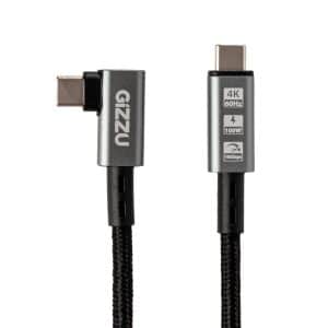Gizzu 100W 10Gbps Type-C Angled 1m Cable Cables