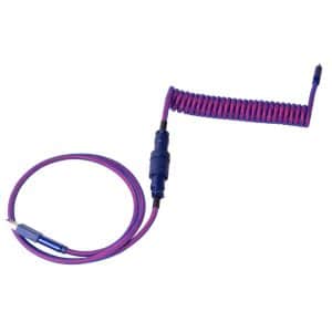 Keychron Premium Coiled Aviator USB Cable | Type-C + USB-A Adapter | Detachable Aviator Connector | 108 cm Keyboard Accessories