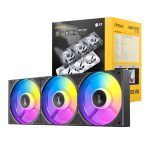 Antec Connect 120 Reverse ARGB PWM Fan 3 Pack - Black Case Fans