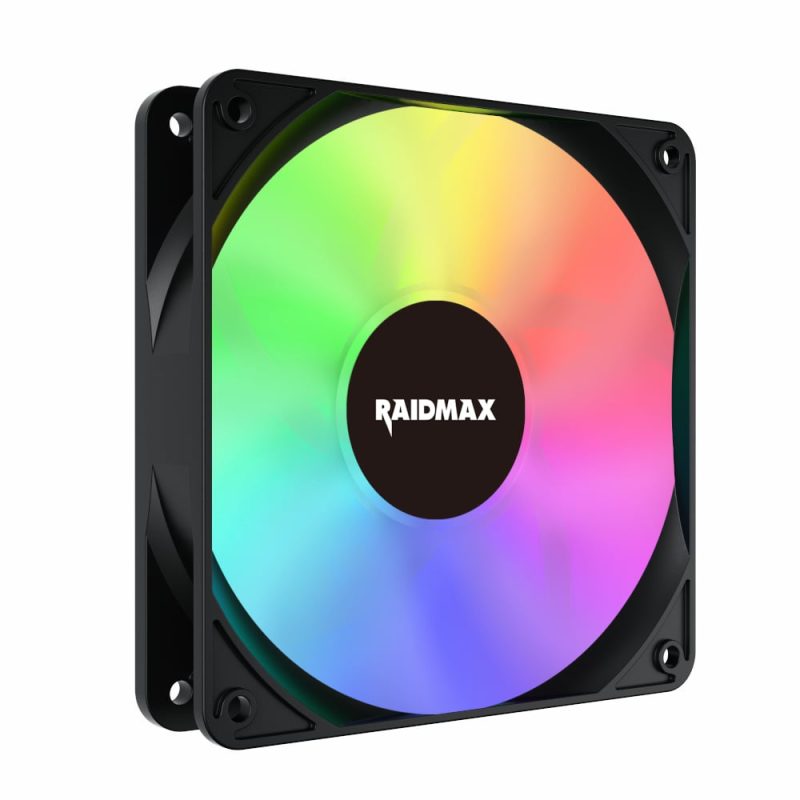 Raidmax NVX120FBDC4 120mm 3pin ARGB 4in1 Fan - Black Case Fans