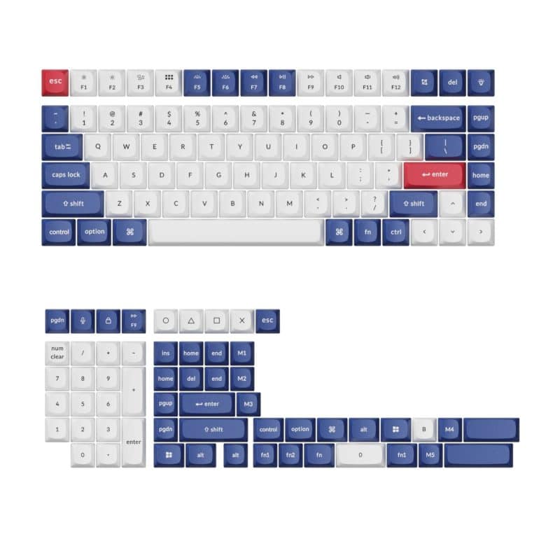 PBT-53_Keychron-Double-Shot-PBT-OSA-Full-Set-Keycap-Set-Blue-White_wr_01a Keychron Double-Shot PBT OSA Keycap Set - Blue and White Keyboard Accessories