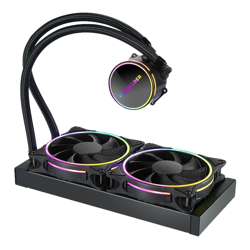 PCB-LC-HYDRO-C240_wr_02 PCBuilder Hydro Chill 240MM AIO Liquid CPU Cooler ARGB Cooling