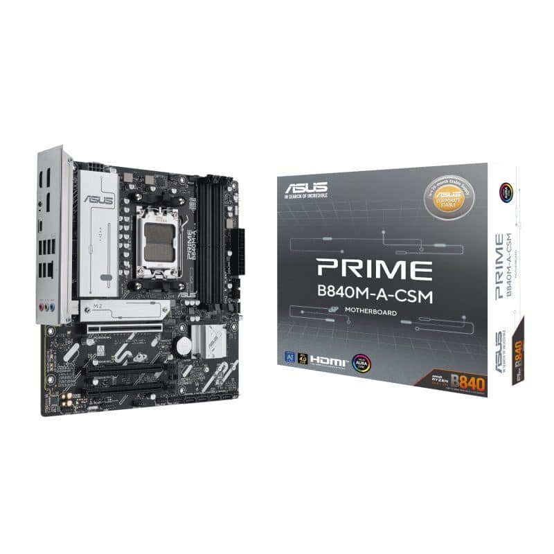 Asus PRIME B840M-A-CSM AM5 Micro ATX Motherboard AMD Motherboards