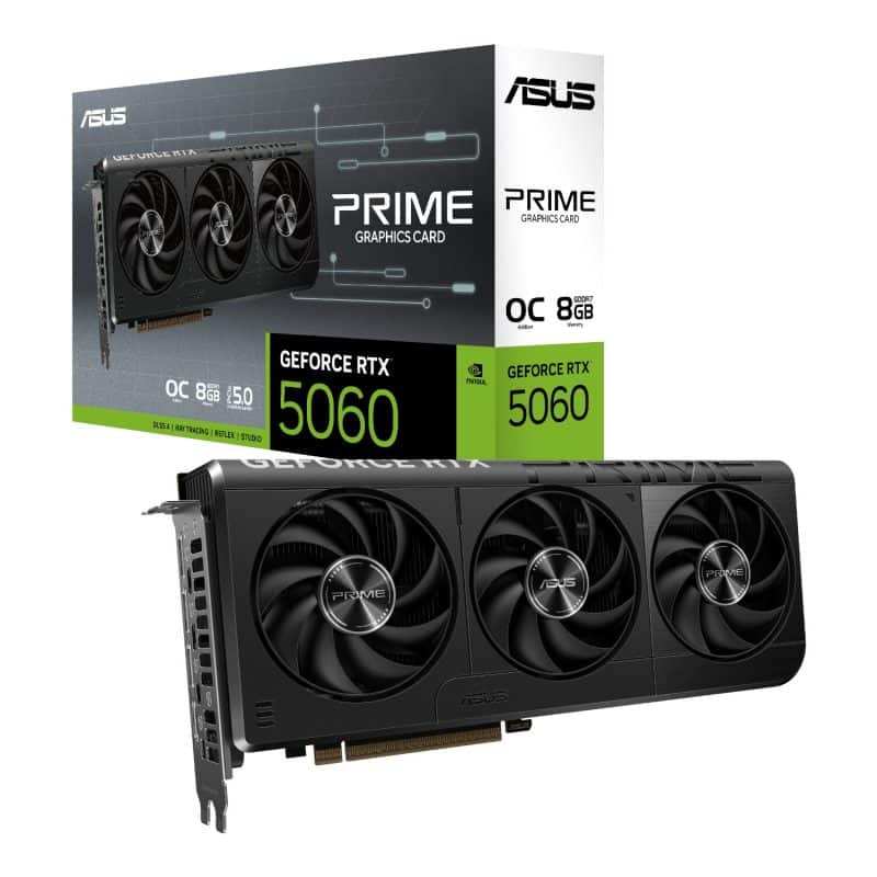 PRIME-RTX5060-O8G-WR-01 ASUS PRIME GeForce RTX 5060 OC 8GB GDDR7 GPU – SFF-Ready Graphics Card Graphics Cards