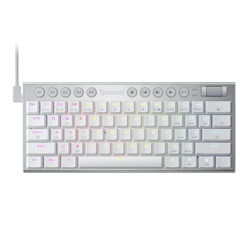 Redragon K632 HORUS Mini 60% RGB Wired Gaming Keyboard – White Gaming Keyboards