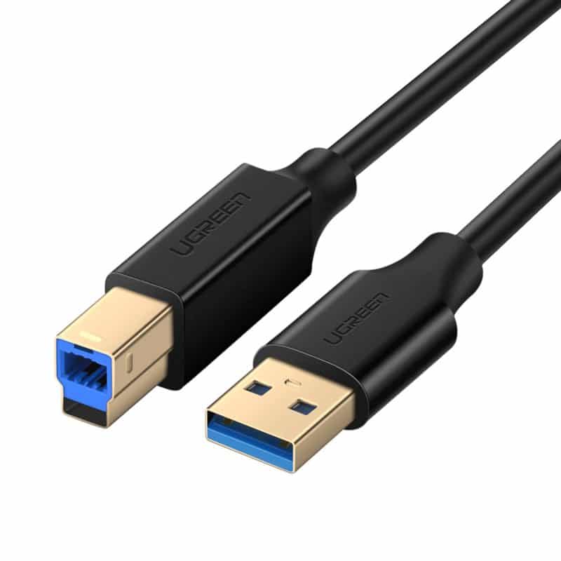 US210-10372_UGreen-US210-USB-A-Printer-Cable-2M_wr_01 UGreen US210 USB-A Printer Cable 2M - Black Cables