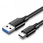 UGreen Type-C to USB 3.0 Cable 2m – Fast Charging 3A, 5Gbps Sync – Black Cables
