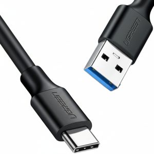 UGreen Type-C to USB 3.0 Cable 2m – Fast Charging 3A, 5Gbps Sync – Black Cables