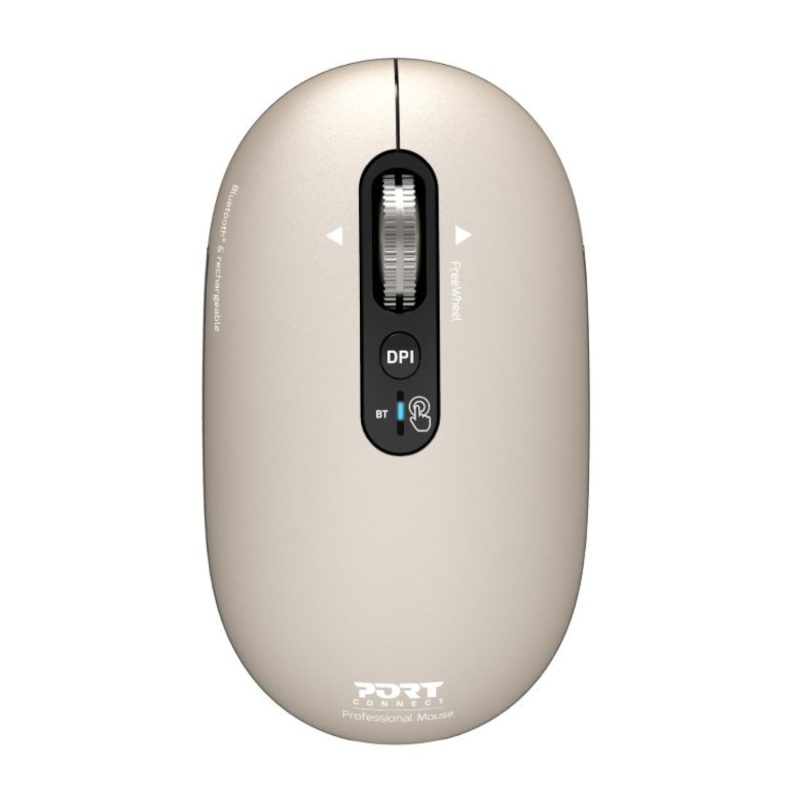 910504_Port-Connect-PURE-MAC-Rechargeable-Wireless-Bluetooth-Mouse-Pearle_wr_01 Port Connect PURE MAC Rechargeable Wireless and Bluetooth Mouse - Pearl Mice