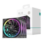 DeepCool FL12 3-in-1 ARGB 120mm PWM 3 Fan Pack - Black Case Fans