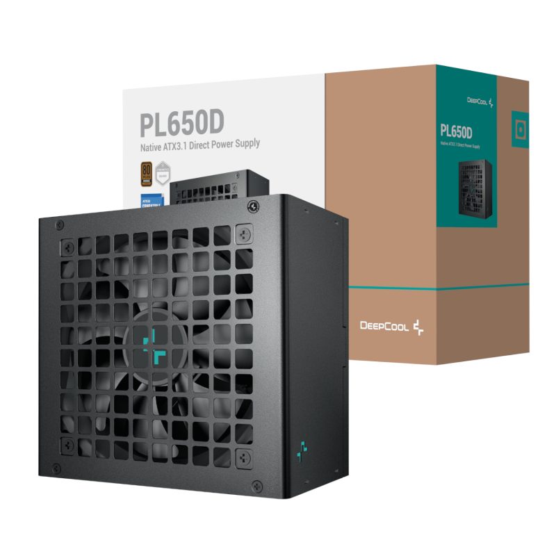 DeepCool PL650D 650W 80PLUS Bronze ATX3.1 Semi-Modular Power Supply PC Components