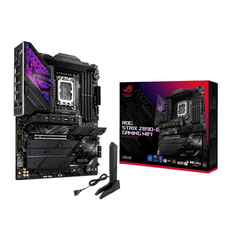 ROGSTRIXZ890-EGAMINGWIFI_Asus-ROG-Strix-Z890-E-Gaming-WIFI-Intel-LGA1851-ATX-Gaming-Motherboard-Black_wr_01 Asus ROG Strix Z890-E Gaming WIFI Intel LGA1851 ATX Gaming Motherboard Intel Motherboards