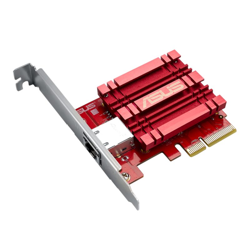 XG-C100C-V3_ASUS-XG-C100C-V3-10Gbps-PCIe-Network-Adapter-RJ45-Red_wr_01 ASUS XG-C100C V3 10Gbps PCIe Network Adapter-RJ45( Red/S) Networking