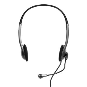 Port Stereo Headset with Mic with 1.2m Cable|1 x 3.5mm|Volume Controller - Black Headsets