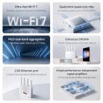 Xiaomi BE3600 Wireless Dual-Band Wi-Fi 7 Router with 2.5Gb Ethernet – White Networking