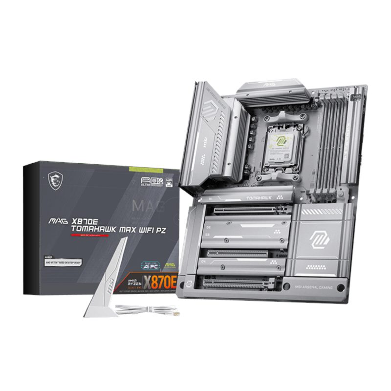 MAGX870ETOMAHAWKMAXWIFIPZ_MSI-MAG-X870E-TOMAHAWK-MAX-WIFI-PZ-AM5-ATX-Motherboard_wr_01a MSI MAG X870E TOMAHAWK MAX WIFI PZ AM5 ATX Motherboard AMD Motherboards