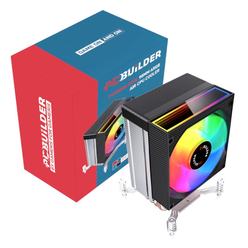 PCBuilder TYHPOON COOL 90mm Air CPU Cooler - Black Air Coolers