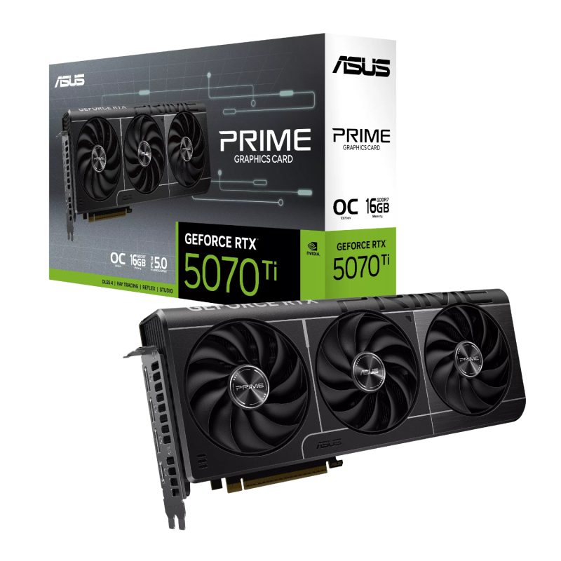 ASUS PRIME GeForce RTX 5070 Ti 16GB GDDR7 OC Edition Graphics Card Graphics Cards