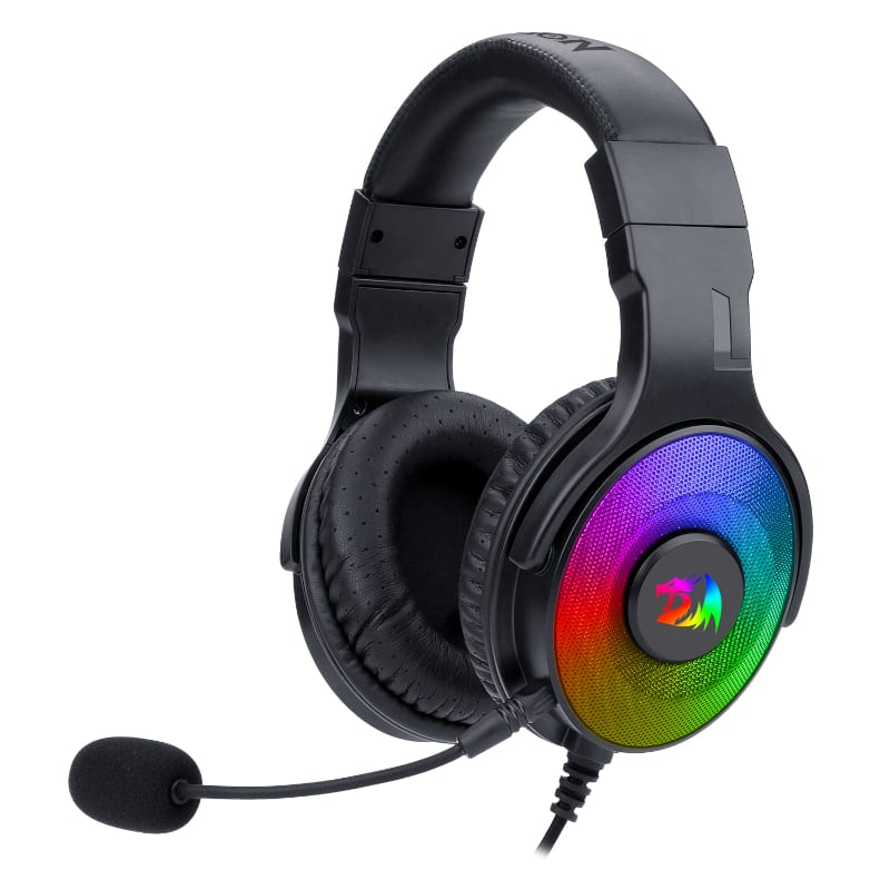 RD-H350RGB-1_wr_01 REDRAGON Over-Ear PANDORA USB (Power Only)|Aux (Mic and Headset) RGB Gaming Headset - Black Gaming Headsets