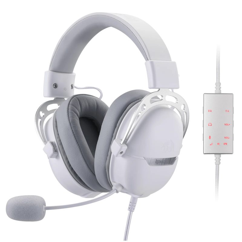 RD-H376WG_REDRAGON-OVER-EAR-AURORA-WH_wr_01 REDRAGON Over-Ear AURORA Gaming Headset - White Gaming Headsets