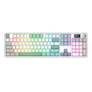 Redragon WYVERN K761 Pro Full-size RGB Wireless Mechanical Gaming Keyboard - White/Green Gaming Keyboards