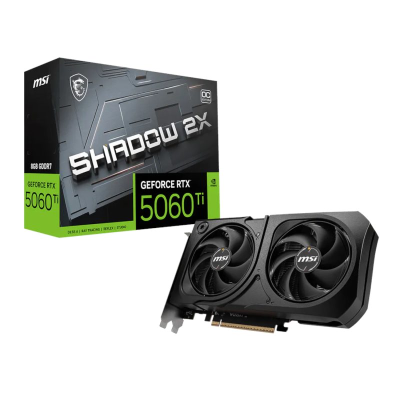 RTX5060TISHADOW2XOCPLU_MSI-GeForce-RTX-5060-Ti-SHADOW-2X-OC-PLUS-128-bit-GDDR7-8GB-Graphics-Card_wr_01a MSI GeForce RTX 5060 Ti SHADOW 2X OC PLUS 128-bit GDDR7 8GB Graphics Card Graphics Cards