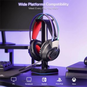 Redragon SCREAM Over-Ear RGB Gaming Headset - Black Gaming Headsets